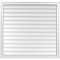 Ekena Millwork Vertical Surface Mount PVC Gable Vent w/ 2"W x 2"H , Brickmould Sill Frame, 42"W x 40"H GVPVE42X4003SN - alternate 1
